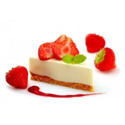 Tortica z belo čokolado in jagodami